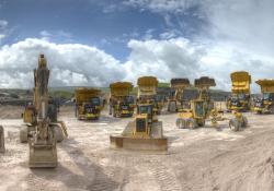 Finning at the Dove Holes limestone quarry