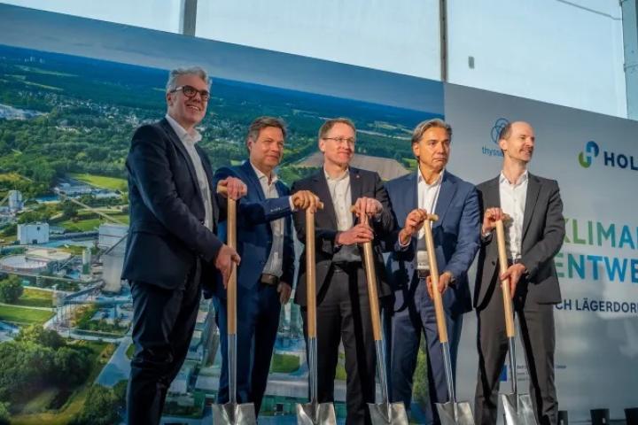 Holcim and the project partners thyssenkrupp Polysius and Linde Engineering say they are advancing CO2 capture on an industrial scale and contributing to the development of a CO2 economy in Germany. Image: Holcim