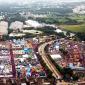 An aerial view of the Excon showground in Bangalore, India. Pic: Excon
