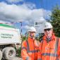 James Whitelaw (right), Heidelberg Materials recycling MD, and Richard Wilcock, recycling director, at the Appleford site