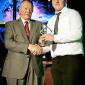 Cori McArdle receives his award at the TDR Training Annual Awards 2012